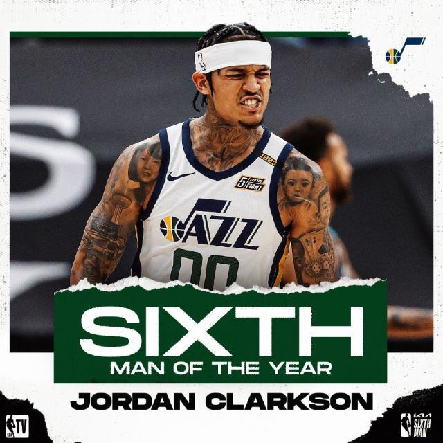 jdb电子试玩平台-克拉克森力压队友当选本赛季最佳第六人！